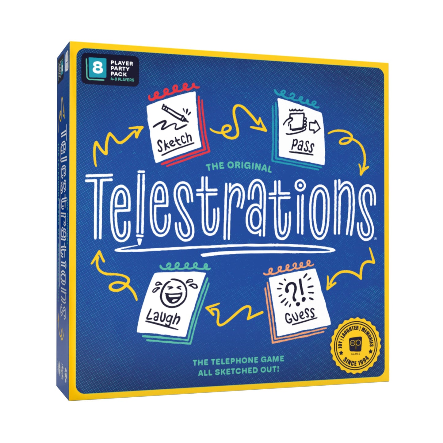 Telestrations 8 Player 2nd Edition Board Game, Award Winning Hilarious and Unpredictable Must Have Party Game with a New Look, Sketch What Your Read
