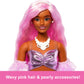 Barbie Deluxe Style Doll #1 in Barbiecore Outfit, Pink Hair and Glossy Pink Dress with Accessories Like Velvet Gloves, Money Purse, and More