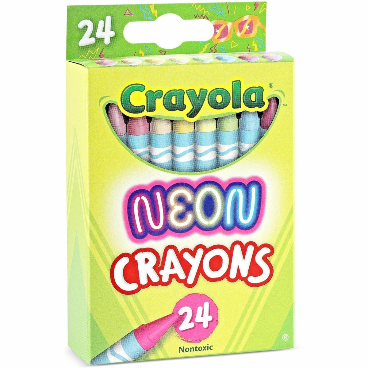 Crayola Neon Crayons, Back To School Supplies, 24 Count