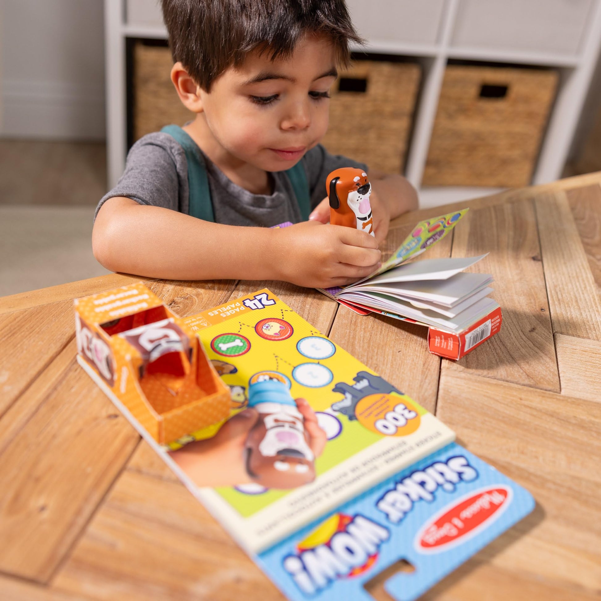 Melissa & Doug Sticker Wow!™ Dog Bundle: 24-Page Activity Book, Refillable Sticker Stamper, Mini Pad, 500 Stickers, Arts and Crafts for Kids Ages 3+