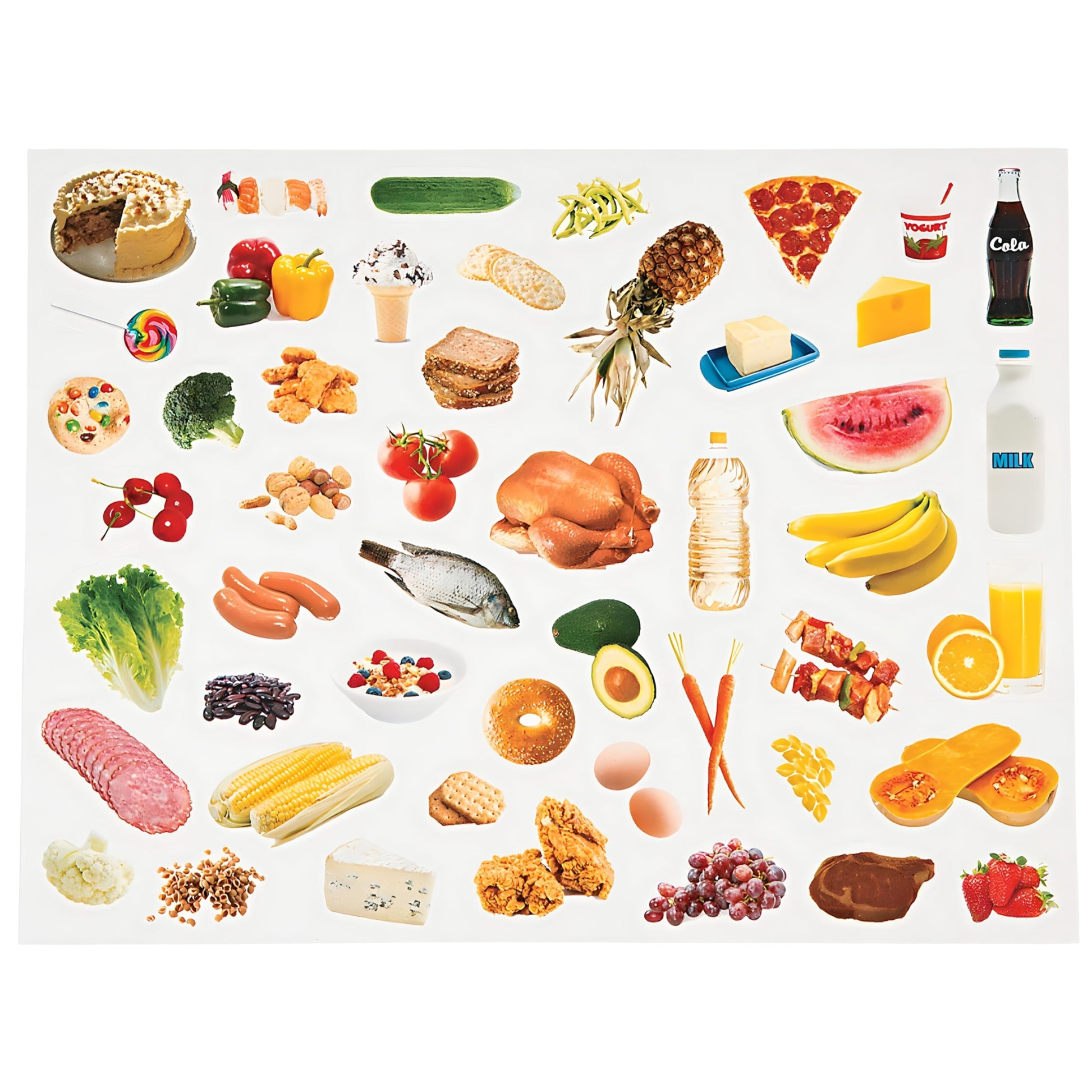 Choose MyPlate Sticker Scenes - 12 Backgrounds and 12 Sticker Sheets - Teacher Educational Supplies for Kids
