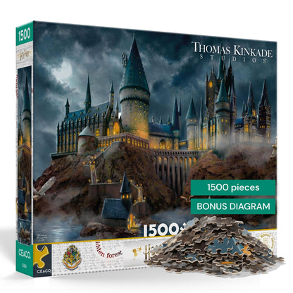 Ceaco - Thomas Kinkade Harry Potter - Hagwart's Castle - 1500 Piece Puzzle