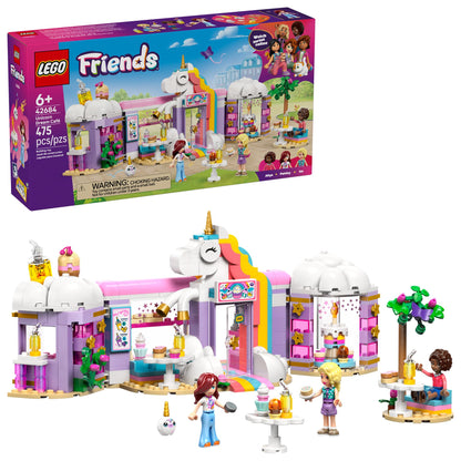 LEGO Friends Unicorn Dream Café Building Toy for Girls & Boys - Pretend Playset for Kids, Ages 6+ - Gift for Birthdays - W/Paisley, Aliya, & Iza