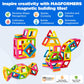MAGFORMERS My First 54 Pieces, Rainbow Colors, Educational Magnetic Geometric Shapes Tiles Building STEM Toy Set Ages 3+