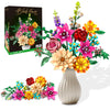 GoStock Flower Building Block Set, 13 Style Plant Bouquet Collection Toy, 887PCS Flowers Building Block Toy for Home Office Decor Adults Women Girls