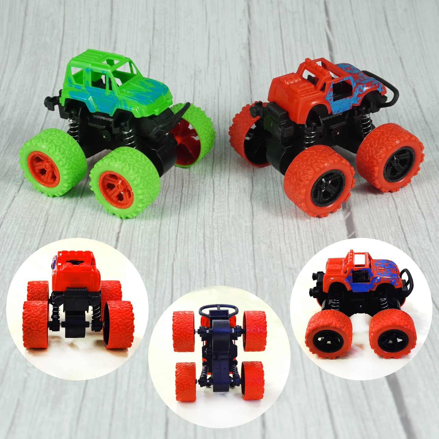 Truck Cake Toppers Truck Cake Decorations Flame Blaze Wheel Race Car Cake Toppers for Truck Themed Racing Car Decorations Supplies (Truck)