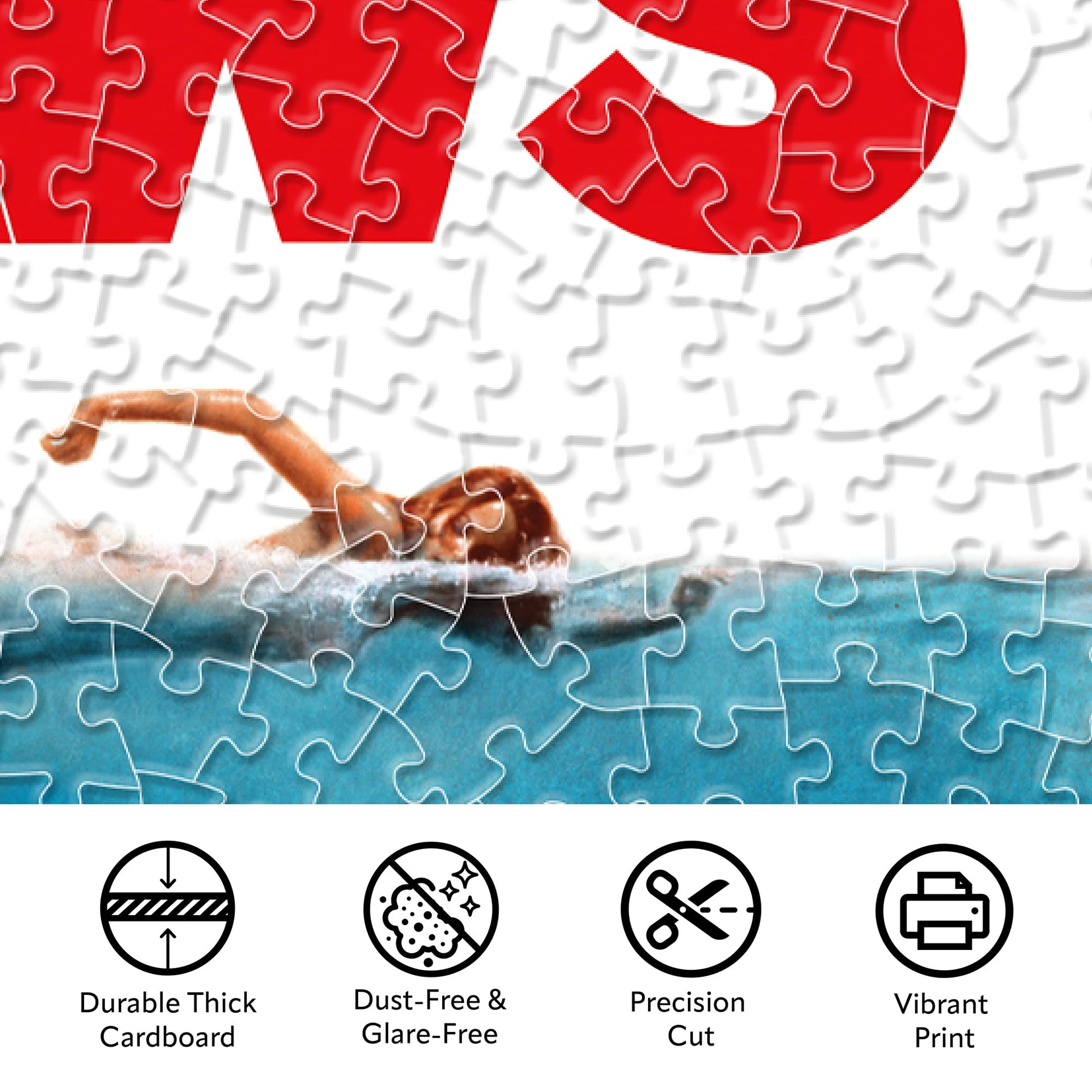 Aquarius Jaws 500 Piece Jigsaw Puzzle for Adults - Jaws One Sheet Movie Shark Puzzles Merchandise 14"x19" Collectible Gift