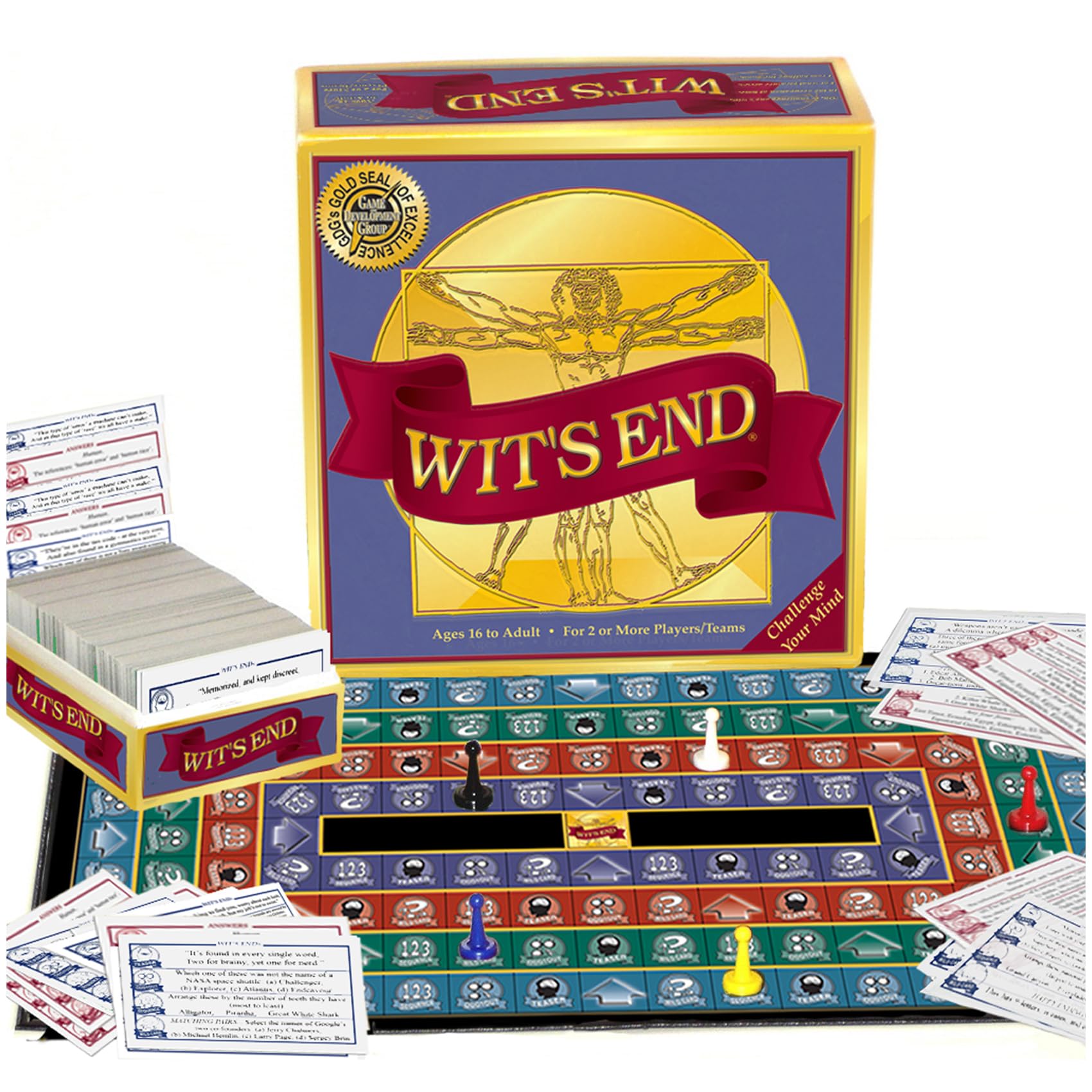 Wit's End - A Smart, Mind-Bending Trivia & Brain Teaser Game that Will Challenge Your Wits & Knowledge - Adult & Family Night Fun