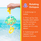 Splashin'kids Bath Toys Double The Fun Baby Toys Water Bathtub Toys Toddlers Rotating Octopus and Head Bobbing Reindeer