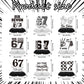 Musaeva 6 7 Birthday Decorations - 9 Pcs 6 7 Birthday Theme Party Honeycomb Centerpieces Decorations, Black 67 Meme Party Supplies for Teens Adults