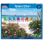 White Mountain 500 Piece Jigsaw Puzzle Summer Beach, Rainbow Chairs