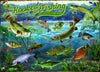 Cobble Hill 1000 Piece Puzzle - Hooked on Fishing - Sample Poster Included