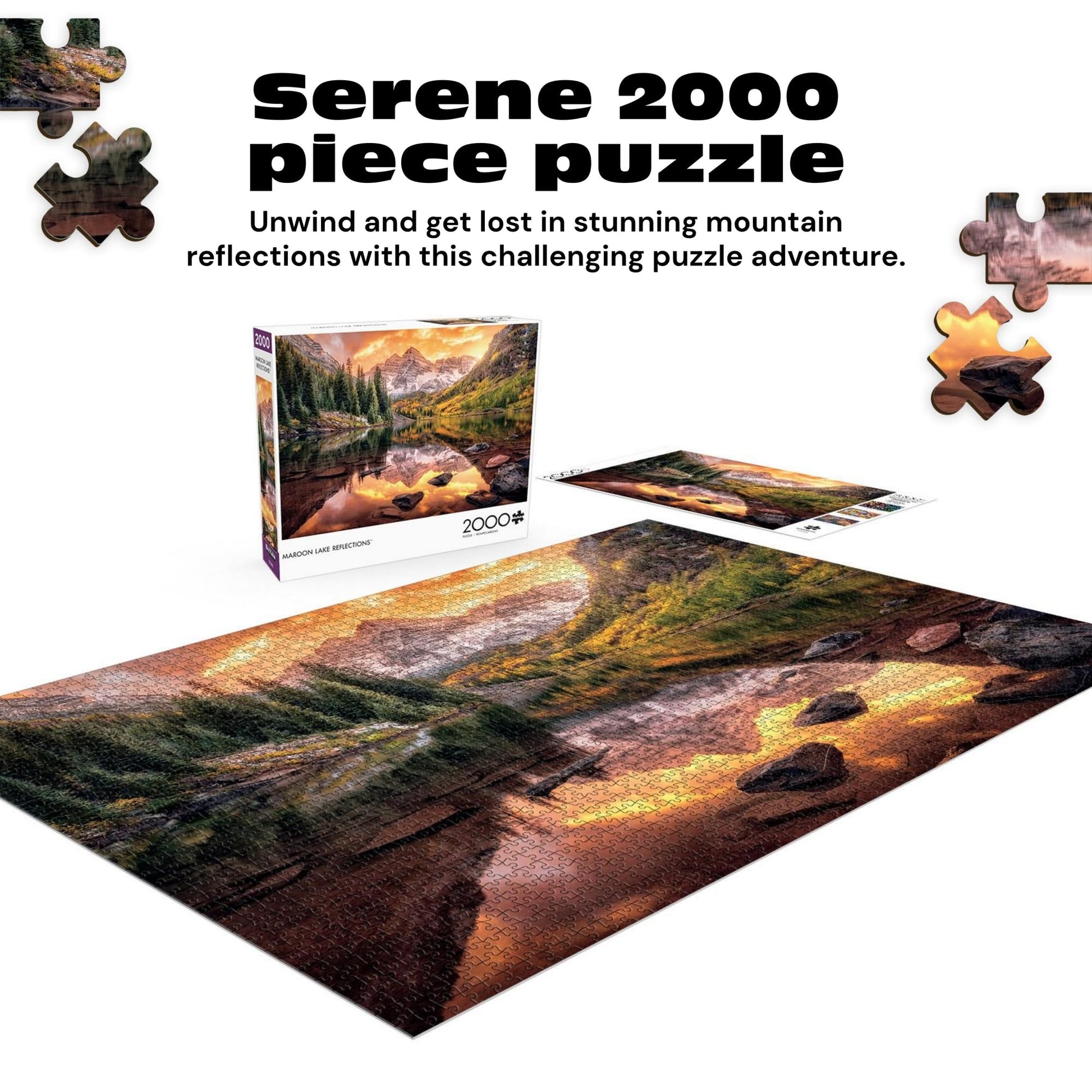 Buffalo Games - Maroon Lake Reflections - 2000 Piece Puzzle for Adults