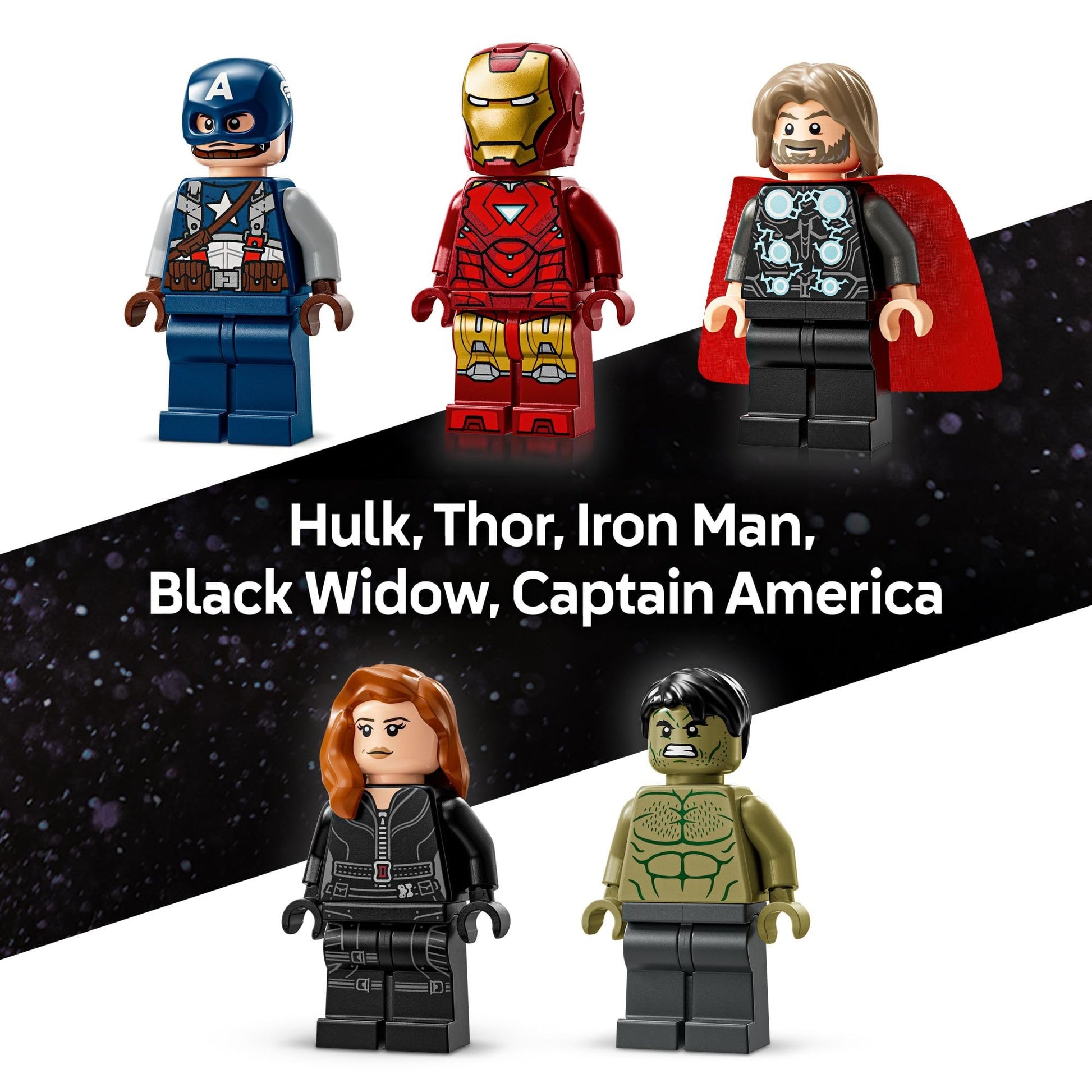 LEGO Marvel: Marvel Logo & Minifigures Building Toy - Marvel Collectible Set for Kids, Boys and Girls, Ages 12+ - Model Kit with 5 Minifigures - Gift