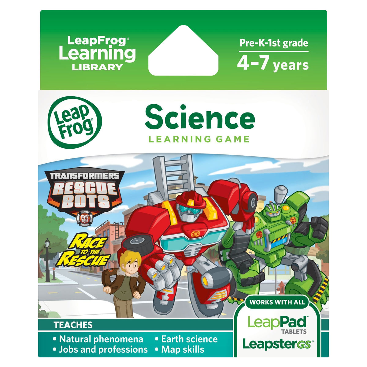 LeapFrog Explorer Hasbro Transformers Rescue Bots Race to The Rescue Learning Game