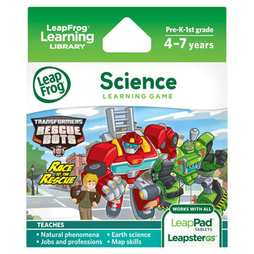 LeapFrog Explorer Hasbro Transformers Rescue Bots Race to The Rescue Learning Game