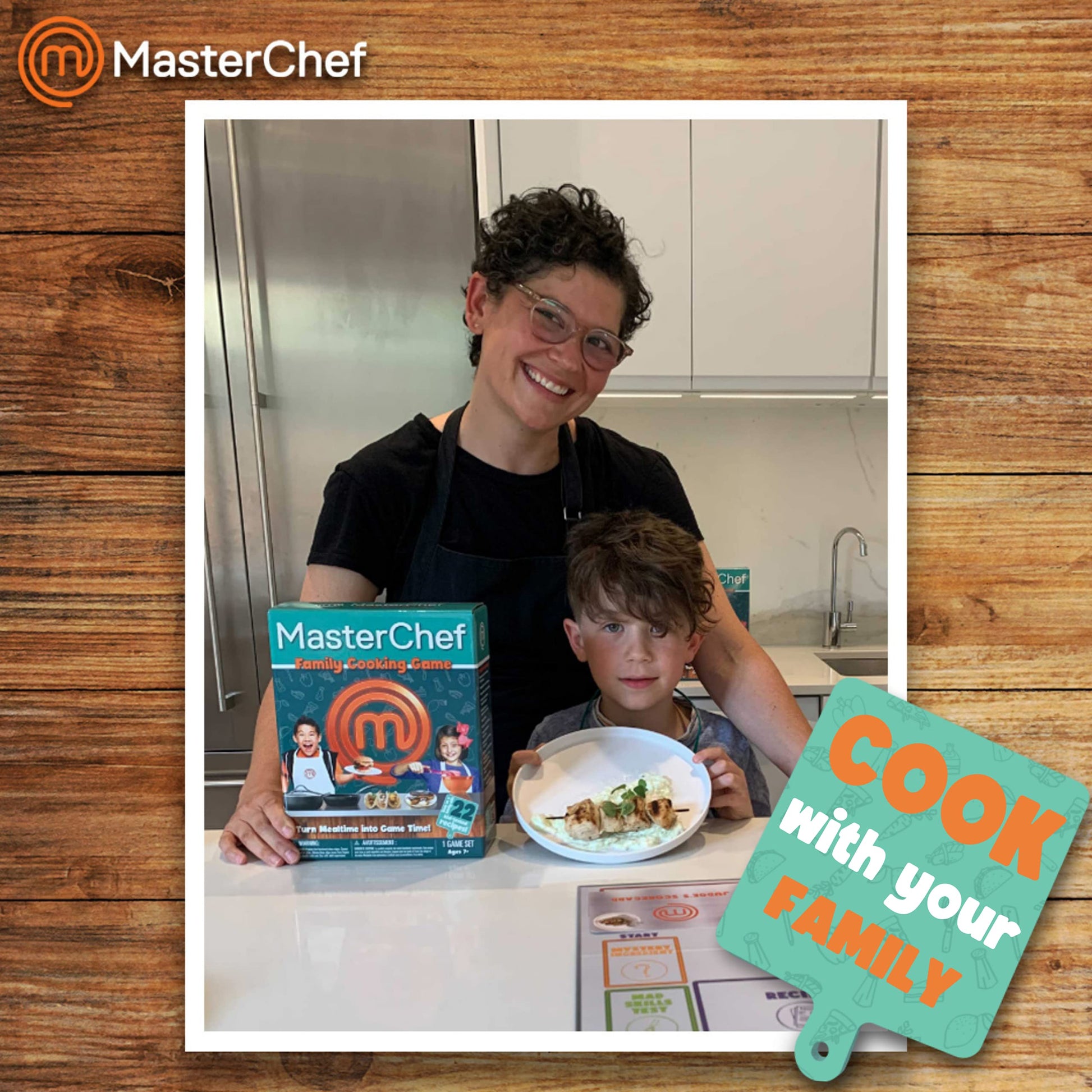 MasterChef Family Cooking Game. Turn Mealtime into Game Time! Ages 7+, Multicolor, 22 Family Tested Recipes