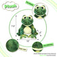DolliBu Plush Frog Stuffed Animal - Soft Huggable Squat Green Frog, Adorable Playtime Frog Plush Toy, Cute Rain Forest Life Cuddle Gift for Kids