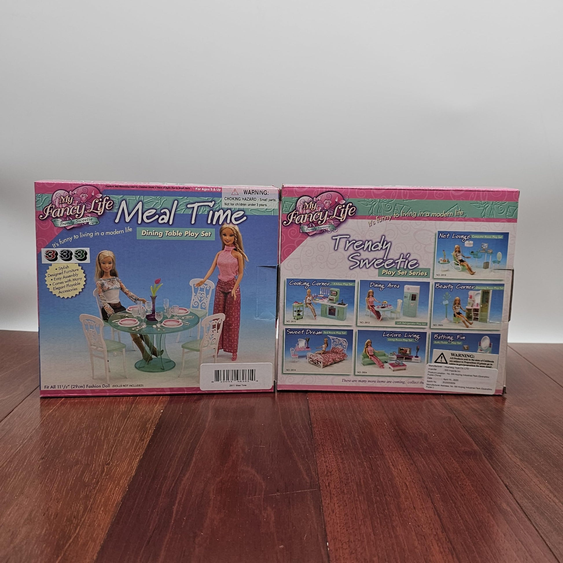Gloria My Fancy Life Dollhouse Furniture - Meal Time Dining Table Play Set with 4 Chairs and 4 Set of Dining Wares Accessories