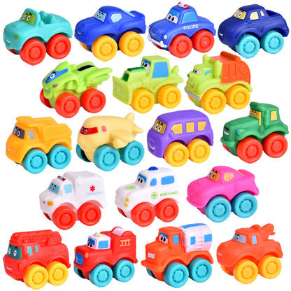 FUN LITTLE TOYS 18Pcs Prefilled Easter Eggs with Toy Cars, Easter Eggs Filled for Toddlers Kids Boys Hunt, Easter Party Favors, Easter Basket