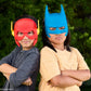Mattel DC Premier Kids Super Hero Masks for Creative Role Play, Plastic Face Covering with Elastic Strap, Characters Vary