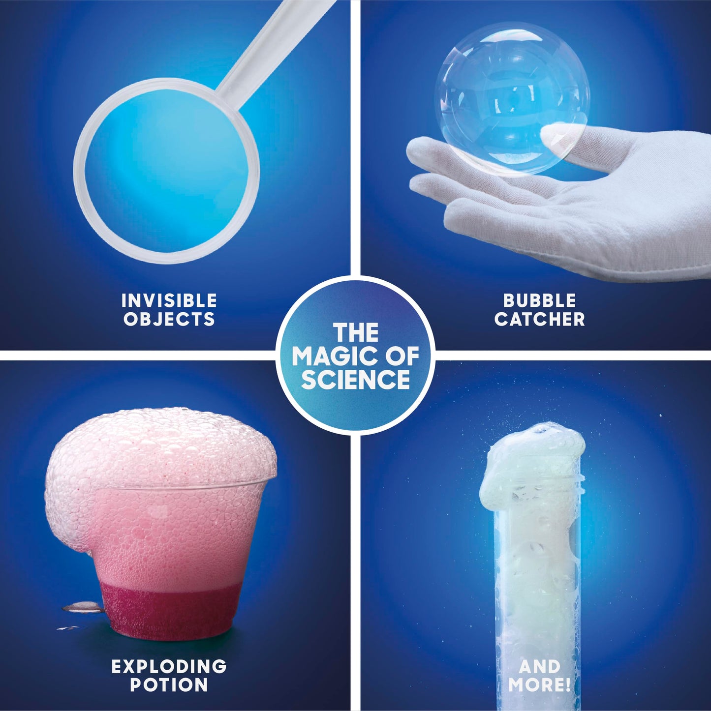Discovery™ Magic Science Lab - 72 STEM Experiments for Kids| Reactions, Illusions, Crystals, Slime & Light Tricks| DIY Chemistry Project Kit|