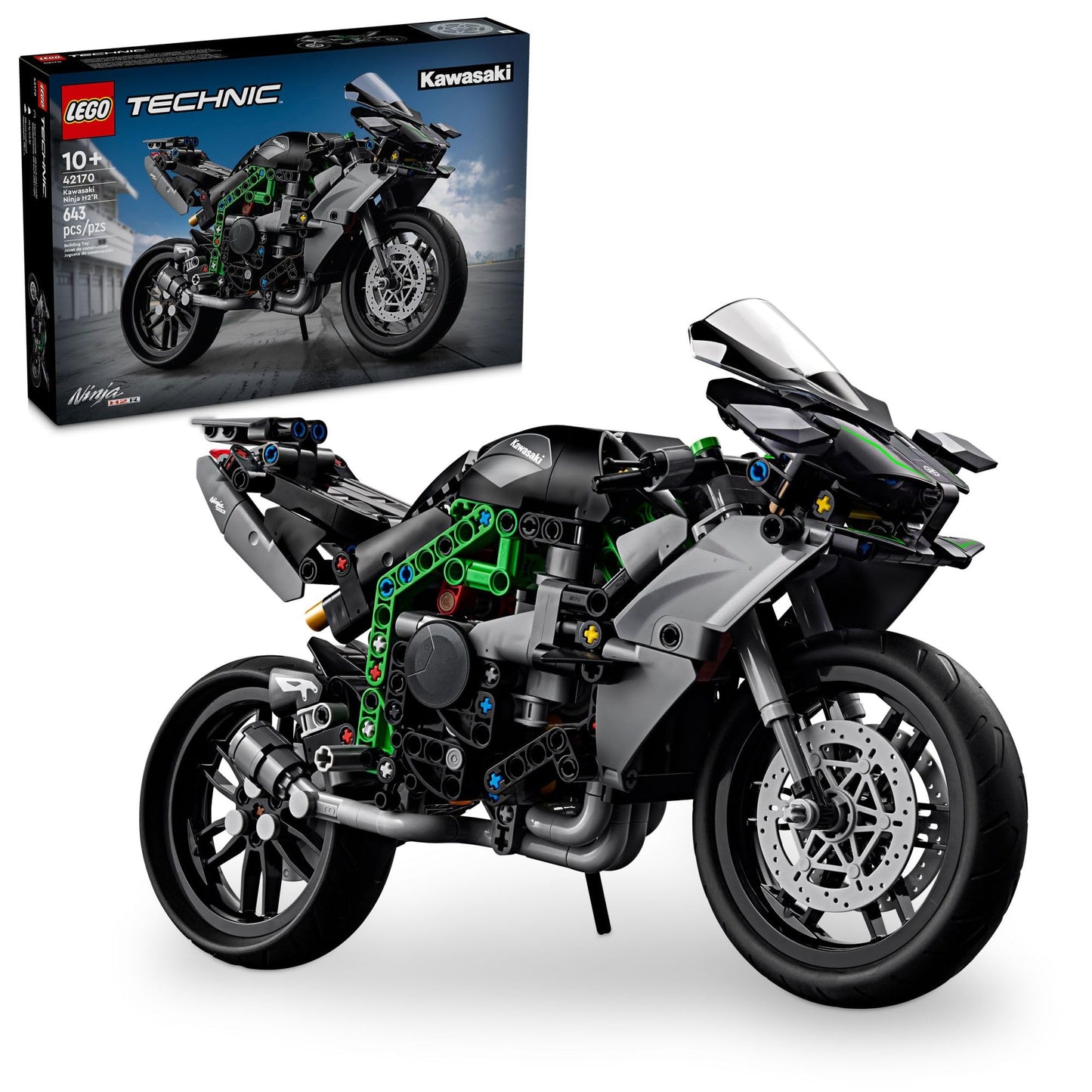 LEGO Technic Kawasaki Ninja H2R Motorcycle Toy - Building Toys for Kids, Boys & Girls, Ages 10+ - Kickstand for Display - Model Kit Birthday Gift