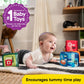 Baby Einstein Alpha Stacks Baby Learning Blocks, Soft, Multisensory Stacking Toys with Letters A-Z, Animals, Colors & Textures, Set of 4, Ages 3