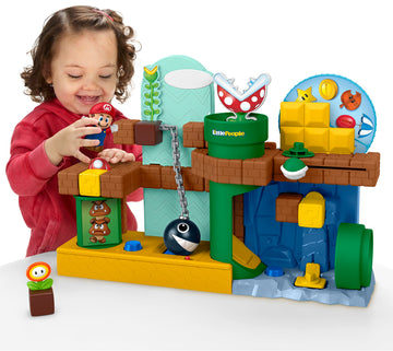 Fisher-Price Little People Toddler Toy My Mario Adventure Playset with Music Sounds & Figures, Preschool Kids Ages 18+ Months