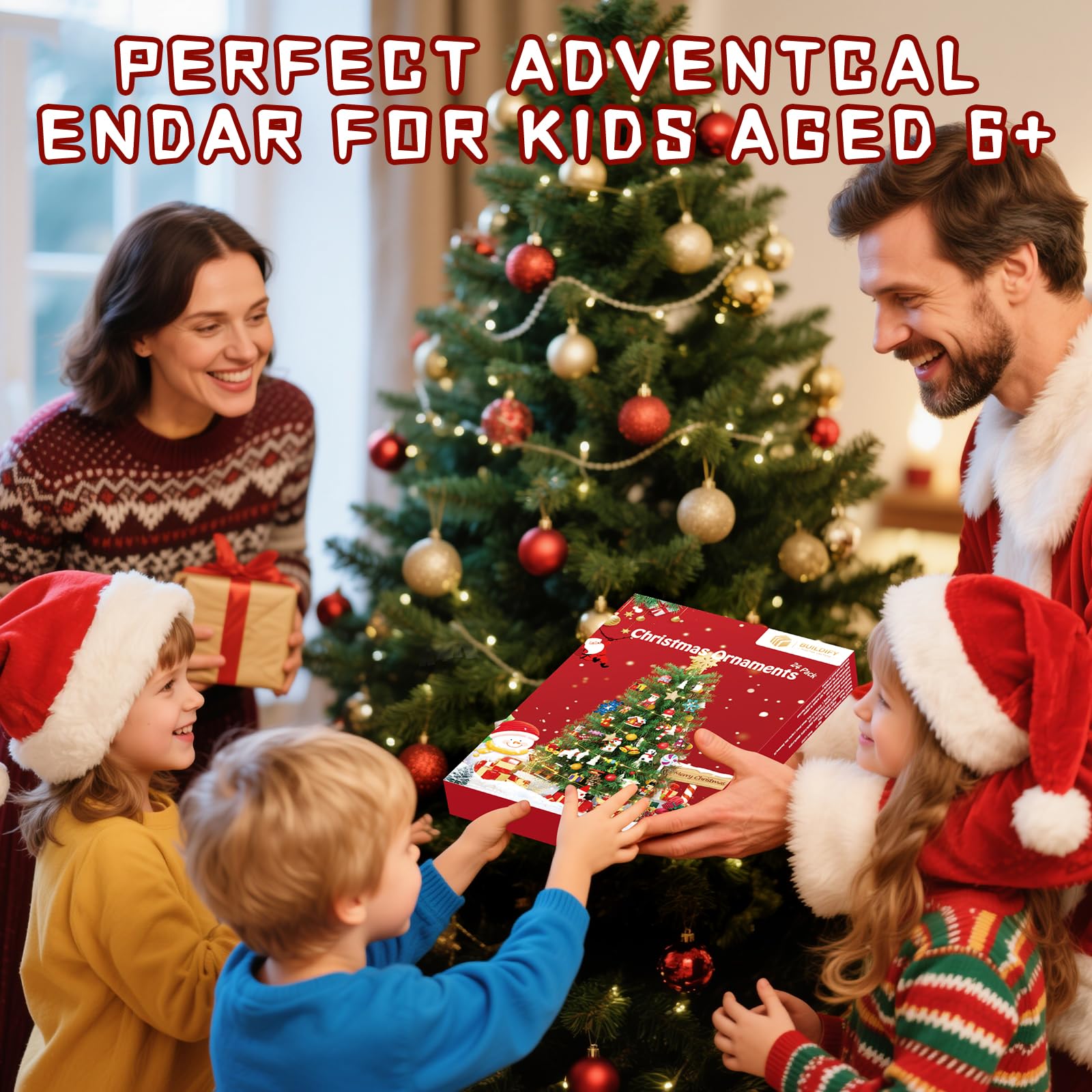 Christmas Ornaments Advent Calendar 2025 Building Block Sets, 24 Packs Xmas Tree Ornament to Build Holiday Decoration Toy Compatible with Christmas