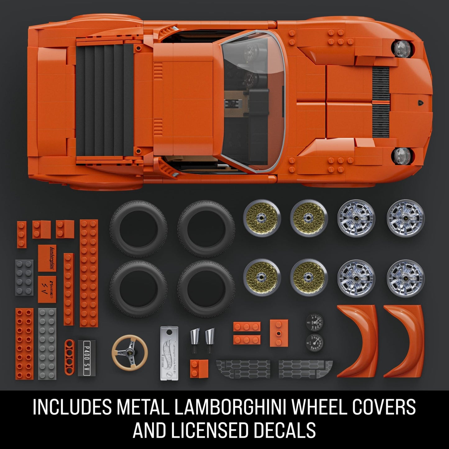 Mattel Brick Shop Hot Wheels Lamborghini Miura P400 SV Building Toy Kit