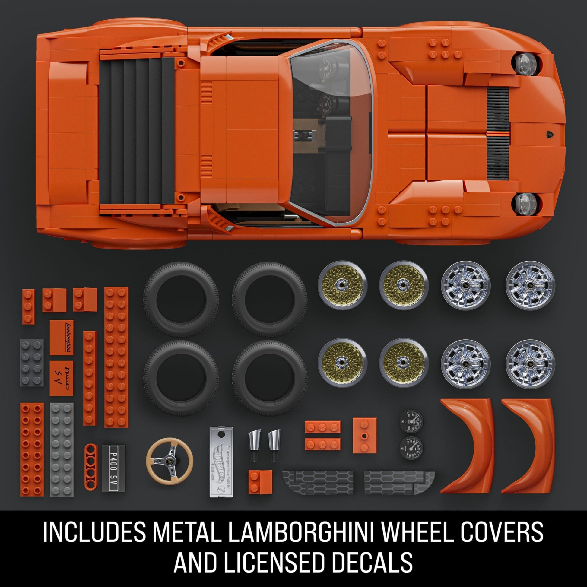 Mattel Brick Shop Hot Wheels Lamborghini Miura P400 SV Building Toy Kit