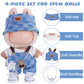 4pcs Handcrafted Doll Clothes Set for 15cm/17cm Dolls (No Doll, No Shoes), Cute and Premium Outfits Accessories, Stylish Clothes for Boys Girls