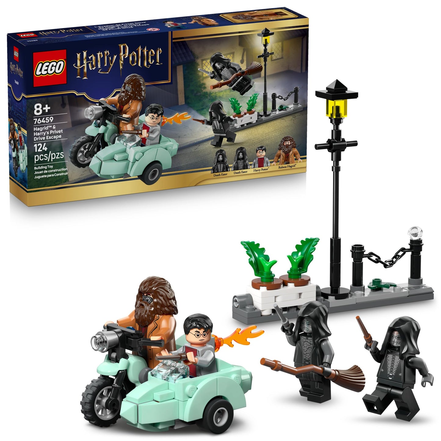 LEGO Harry Potter Hagrid & Harry’s Privet Drive Escape Building Toy for Boys & Girls - Pretend Play Set for Kids, Ages 8+ - W/Mini Hagrid's Motorcycle