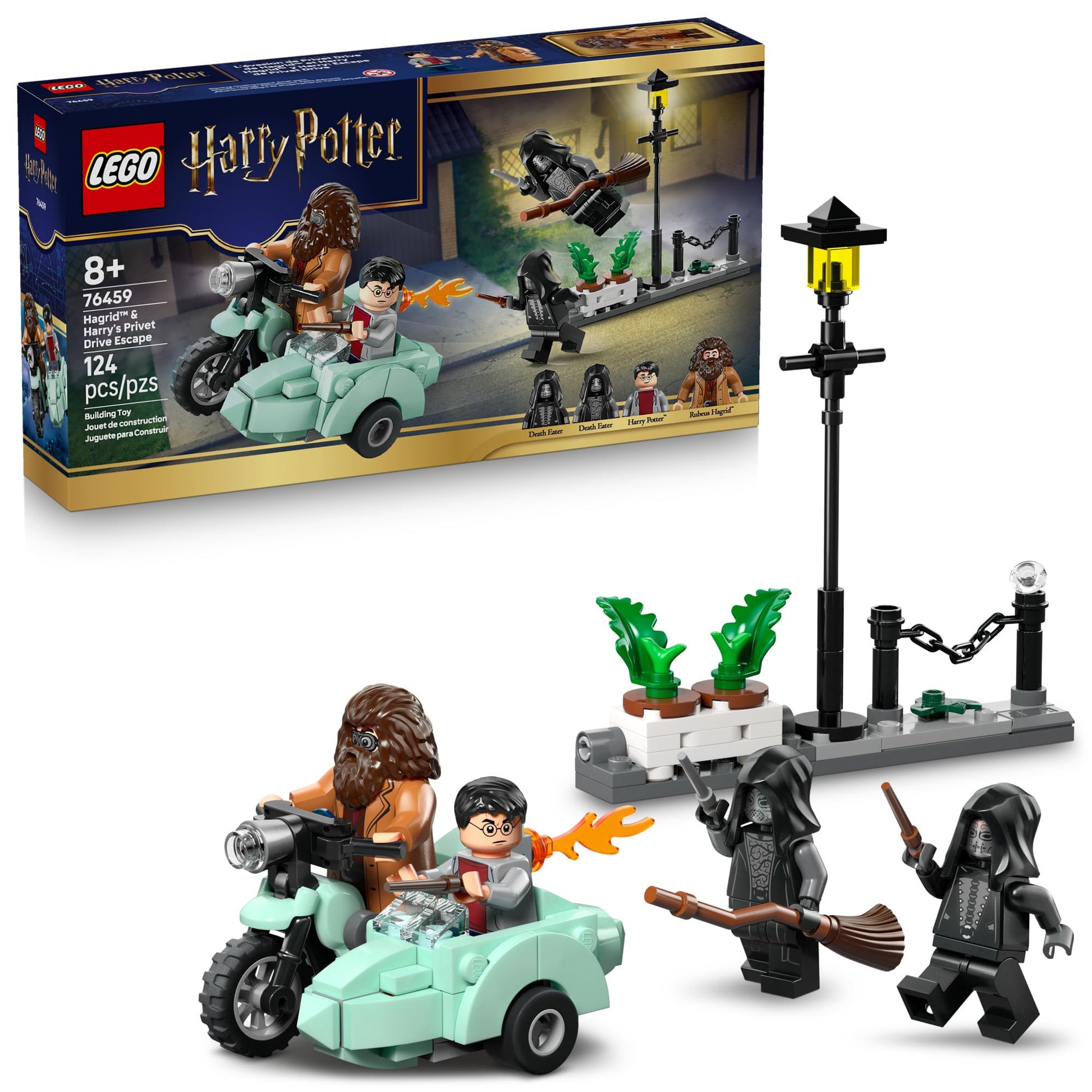 LEGO Harry Potter Hagrid & Harry’s Privet Drive Escape Building Toy for Boys & Girls - Pretend Play Set for Kids, Ages 8+ - W/Mini Hagrid's Motorcycle