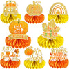 8 PCS Little Pumpkin Baby Shower Decorations Honeycomb Centerpieces Fall Theme Baby Shower Table Decorations Pumpkin Birthday Party Table Toppers