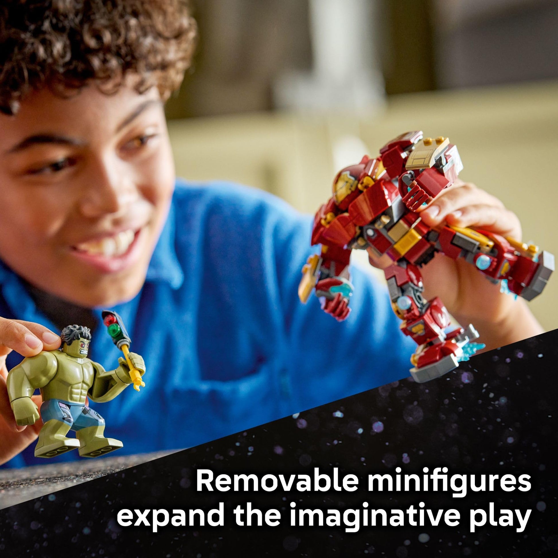 LEGO Marvel Epic Battle: Hulkbuster vs. The Hulk Building Toy for Boys & Girls - Avengers: Age of Ultron Display & Play Set W/2 Minifigures for Kids,