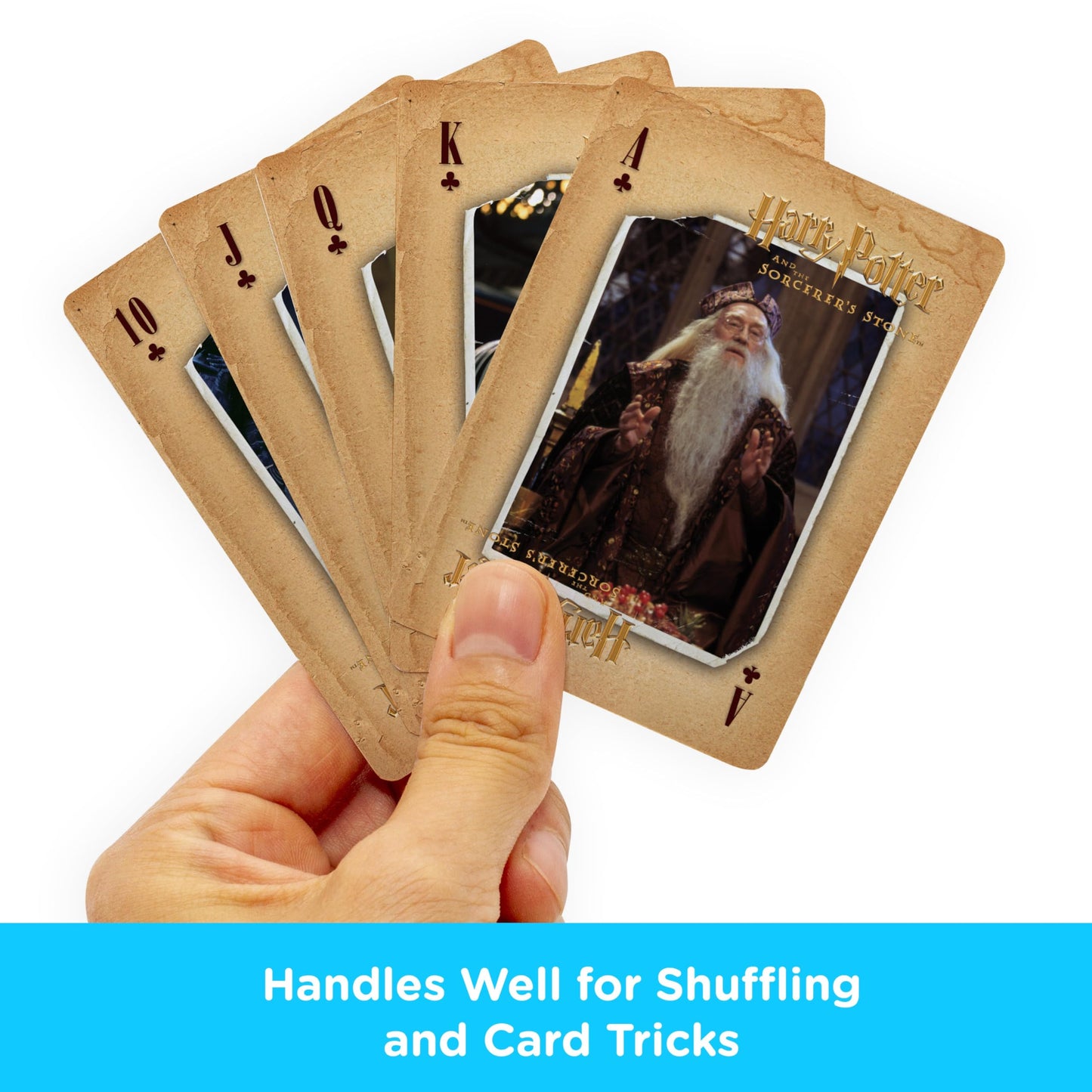Aquarius Harry Potter Sorcerer's Stone Playing Cards Standard Size - Themed Novelty Deck with 52 Unique Movie Designs - Collectible Merchandise Gift