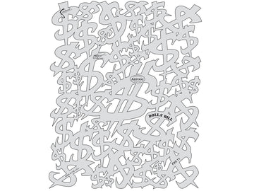 Artool Freehand Airbrush Templates, Dolla' Bill