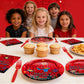 Red Spider 4th Birthday Party Supplies, Spider Web Birthday Plates Set Include Paper Plates, Napkins, Forks for Spider Themed Party Favors