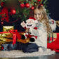 4E's Novelty Animated Santa Claus Plush, Makes Gas Sound, Talking Christmas Bear Plush Toys for Kids 8" Funny Christmas Stuffed Animals Gag Gifts