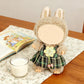 A Doll Dress,-Forest-Style Green Plaid with Flower, fits Most 17cm,just are Dolls Accessories,for Labubu?No Dolls? (Forest)