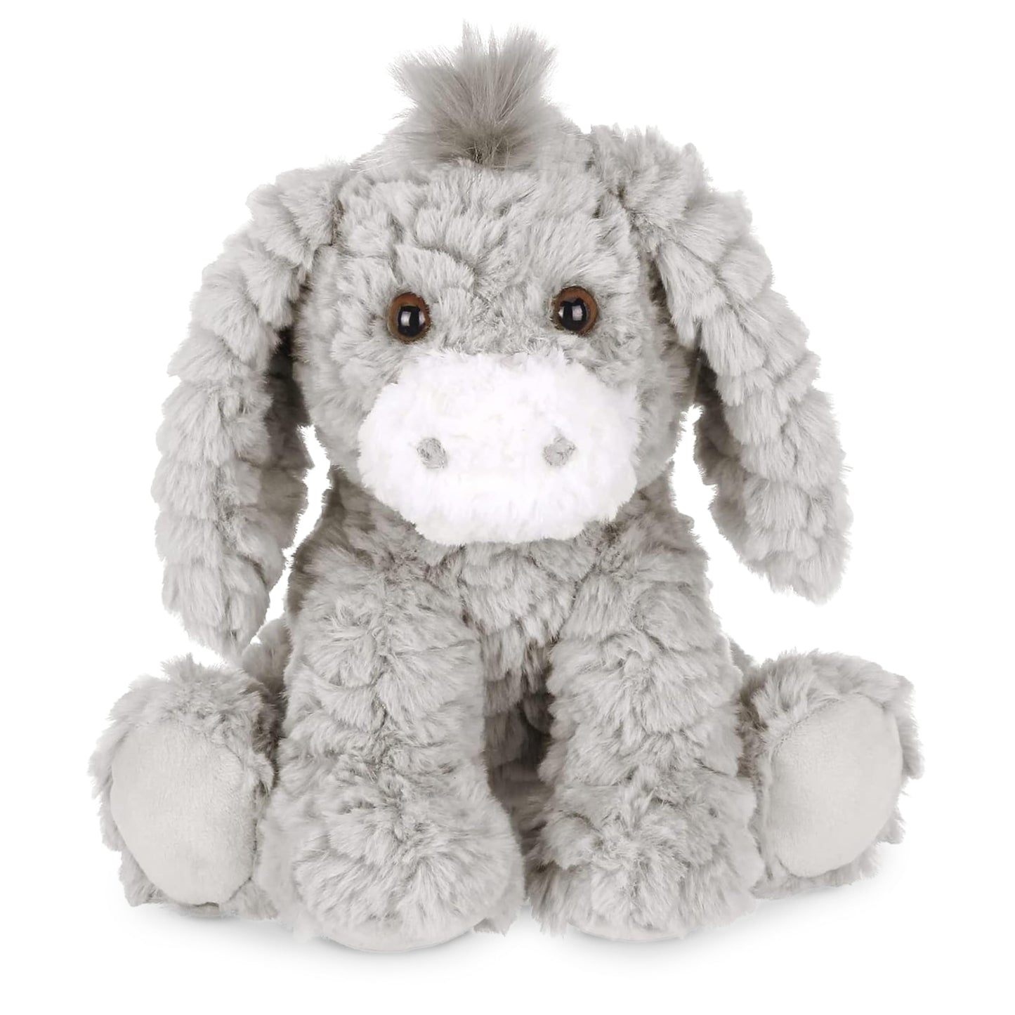 Bearington Collection Donny Plush Donkey Stuffed Animal, 10.5 Inch - Weighted Donkey Stuffed Animal