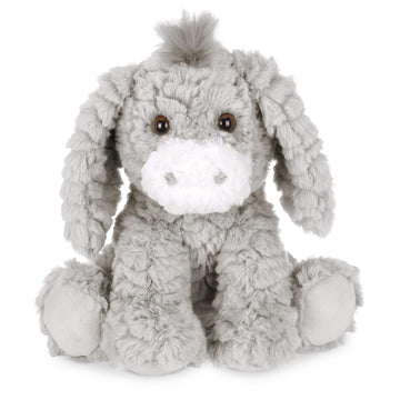 Bearington Collection Donny Plush Donkey Stuffed Animal, 10.5 Inch - Weighted Donkey Stuffed Animal