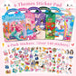 Kalysky 6 Sets Reusable Sticker Book for Toddlers 2-4 1-3