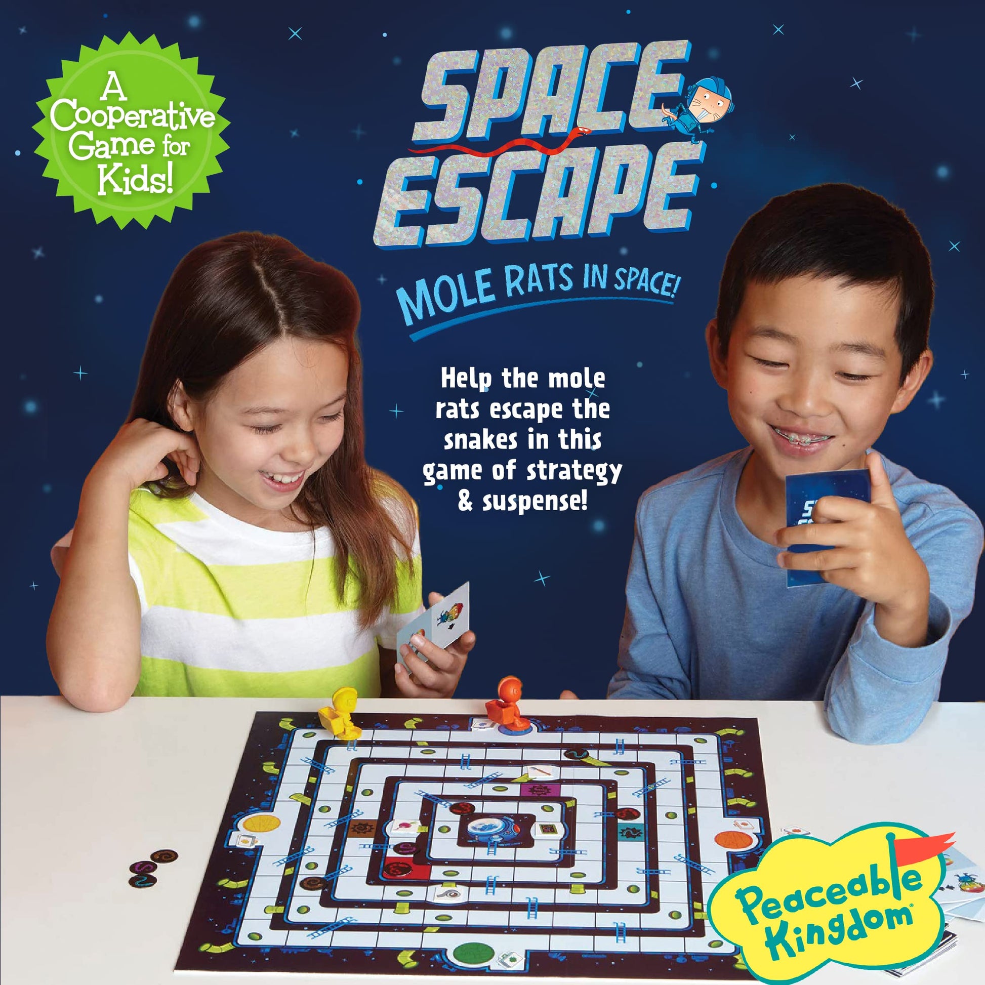 Peaceable Kingdom Space Escape - Cooperative Strategy Space Adventure Game by The Inventor of Pandemic - Use Teamwork to Win! - Great for Families