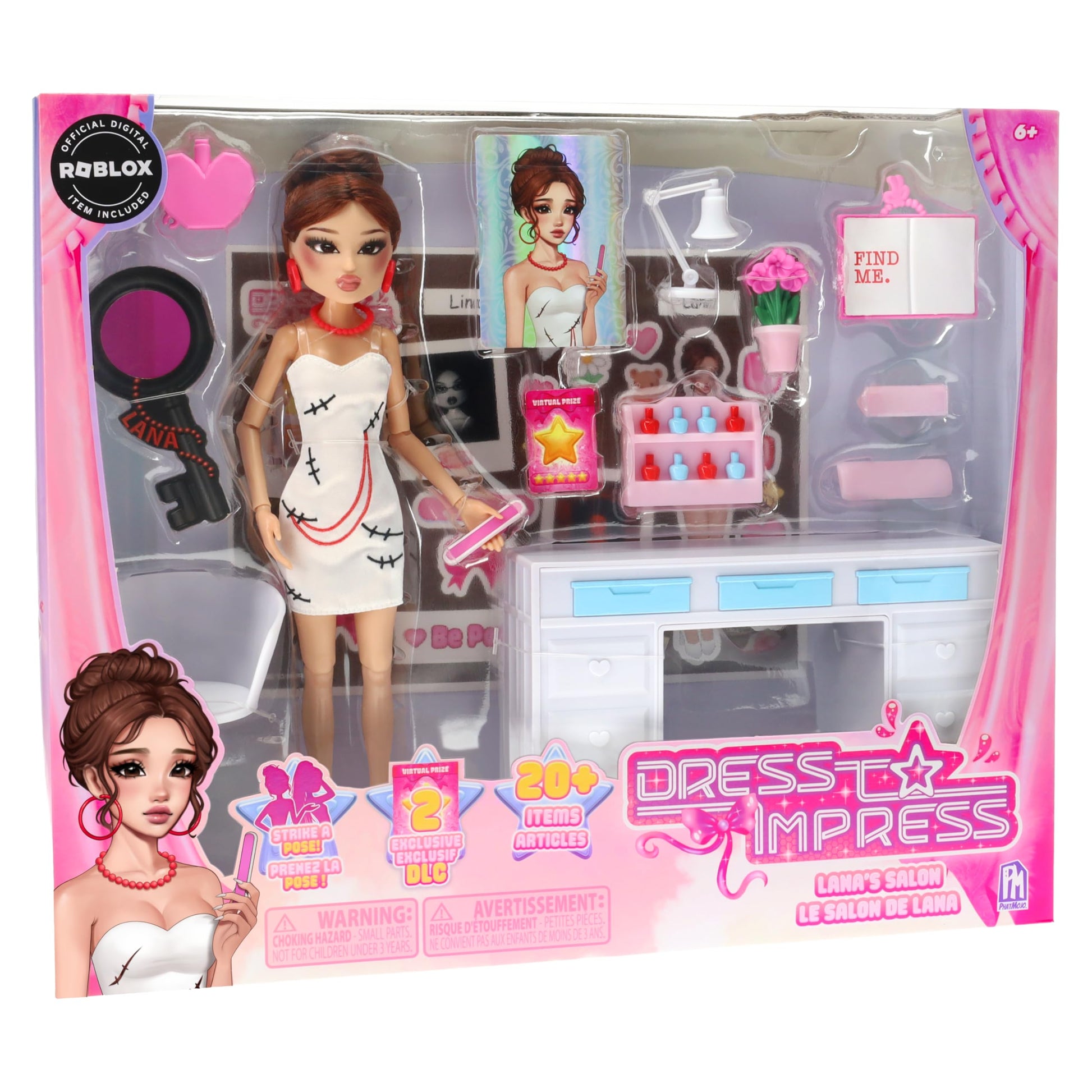 Dress To Impress - Lana Deluxe Fashion Doll Set - Series 1 Wave 1 - 11.5-Inch Tall Doll - Doll Playset, Accessories, Collector Card - Includes DLC