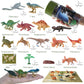 EXPLORACY 12 Mini Dinosaur Toys for Kids - Realistic T-Rex & Dino Figurines Playset for Toddlers Collectible Bath Animal Toys Sensory Bin Party Favors