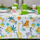 Blue Panda Rectangular Safari Tablecloths - Safari Decor & Wild Animal Tablecloths - for Jungle Party Decorations - Easy Cleanup Birthday Party