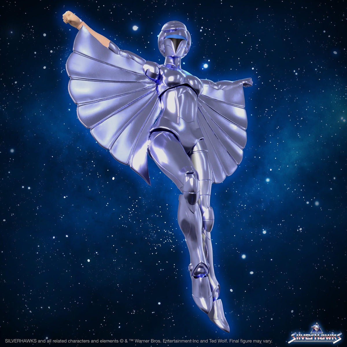 Super7 ULTIMATES! SilverHawks Steelheart - 7" SilverHawks Action Figure with Accessories Classic Cartoon Collectibles and Retro Toys